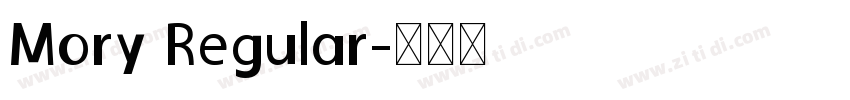 Mory Regular字体转换